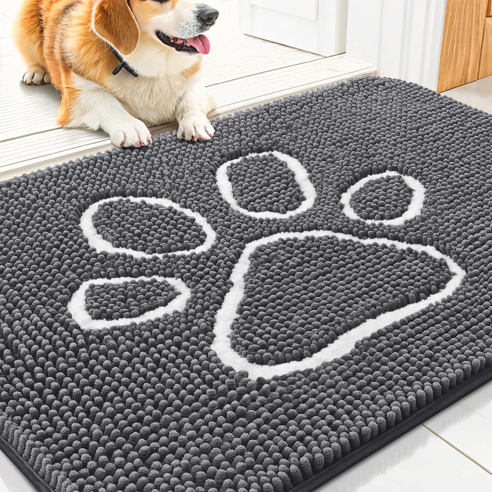Alfombra Smiry para puerta absorbe humedad de las patas de perros al entrar.