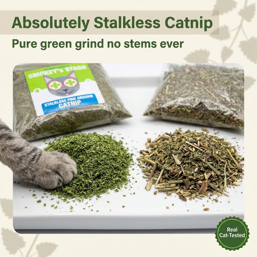 Smokey's Stash Catnip potente, aroma intenso para gatos curiosos
