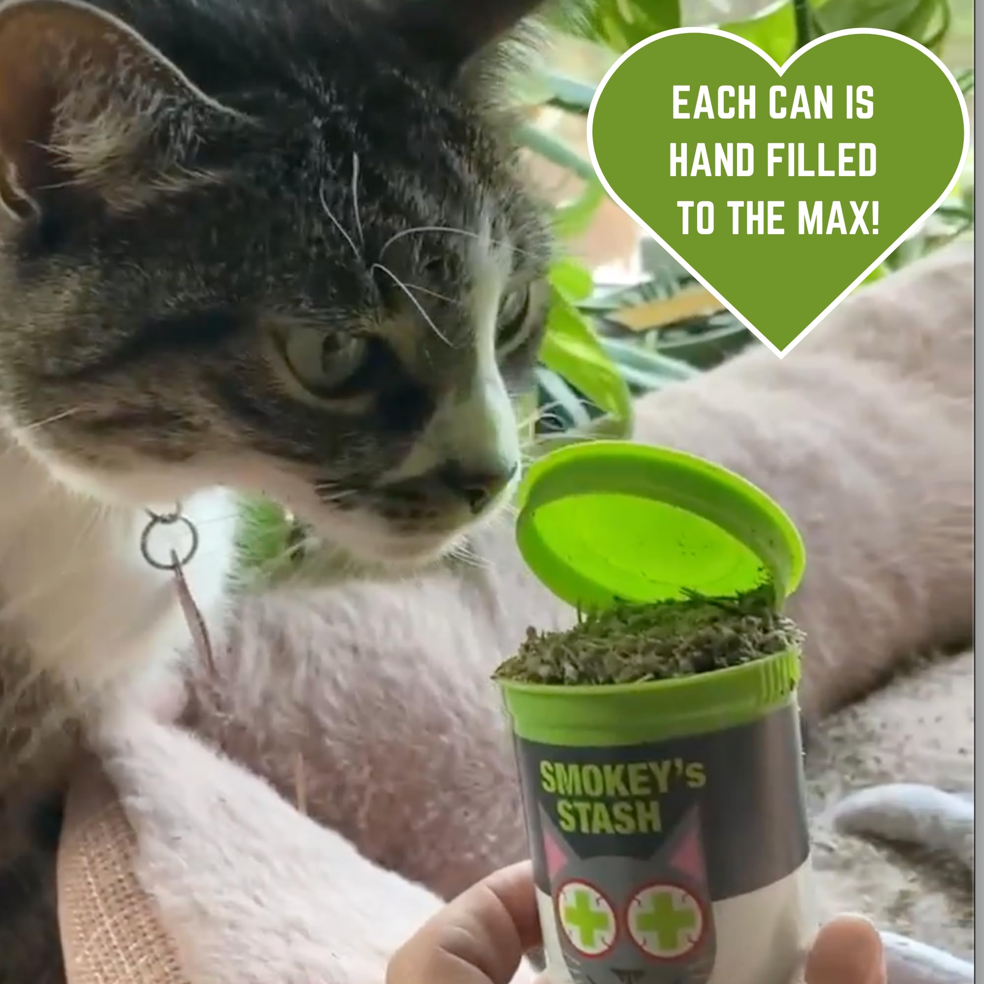 Smokey's Stash Menta Gatuna aplicada en juguete para revitalizarlo