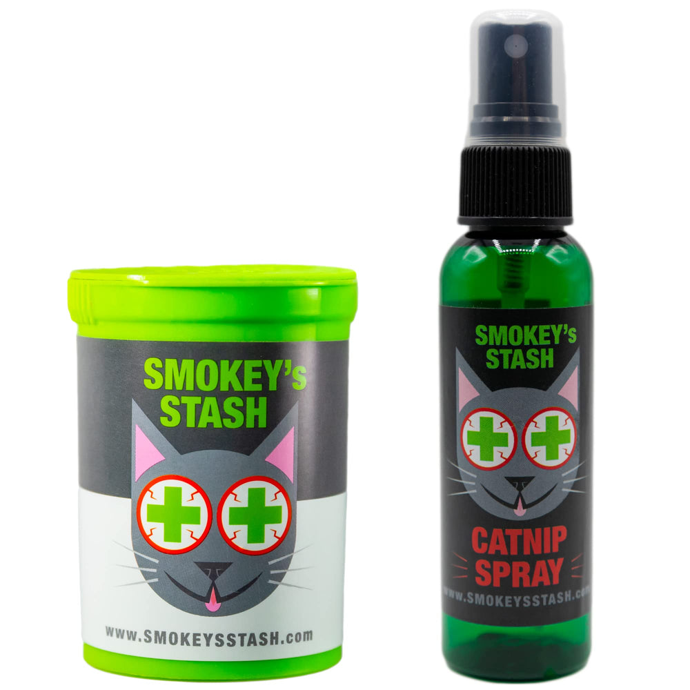 Smokey's Stash Menta Gatuna Atomizador para jugar y estimular al gato