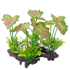 Smoothedo-Pets planta artificial rosa, resistente al agua y fácil de limpiar