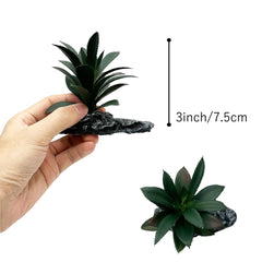 Smoothedo-Pets planta artificial en escena, decorativo acento para terrarios.