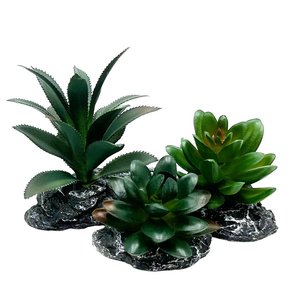 Uso fácil de Smoothedo-Pets planta artificial, limpieza sencilla para terrarios.