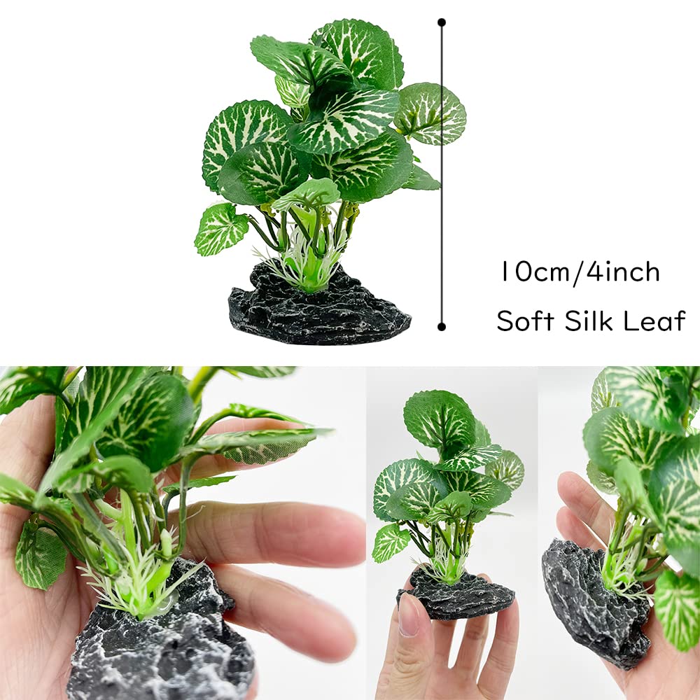 Smoothedo-Pets plantas artificiales para acuario, refugio suave con seda.