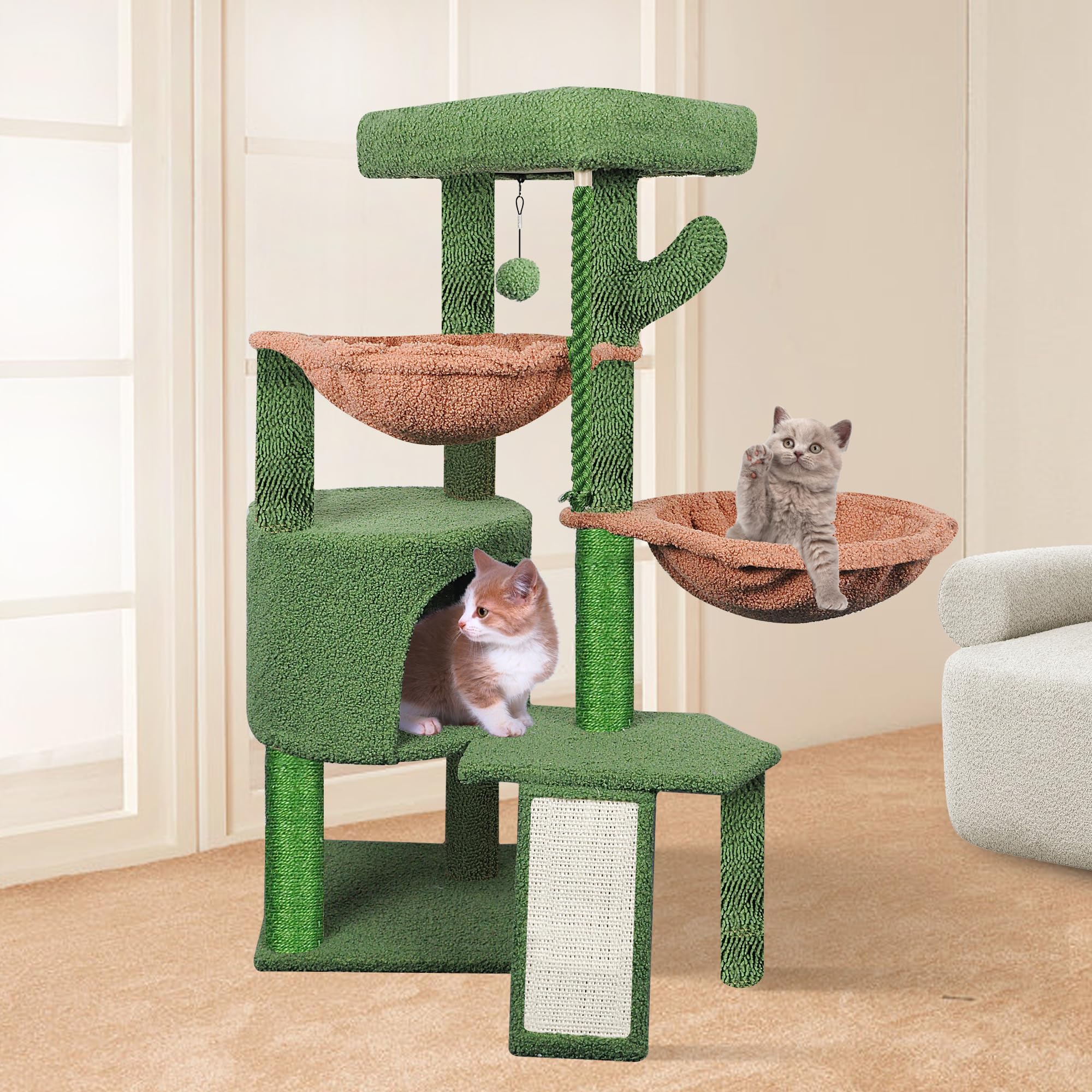 Smouatou Wang Xin dos hamacas: descanso suave para gatos en casa.
