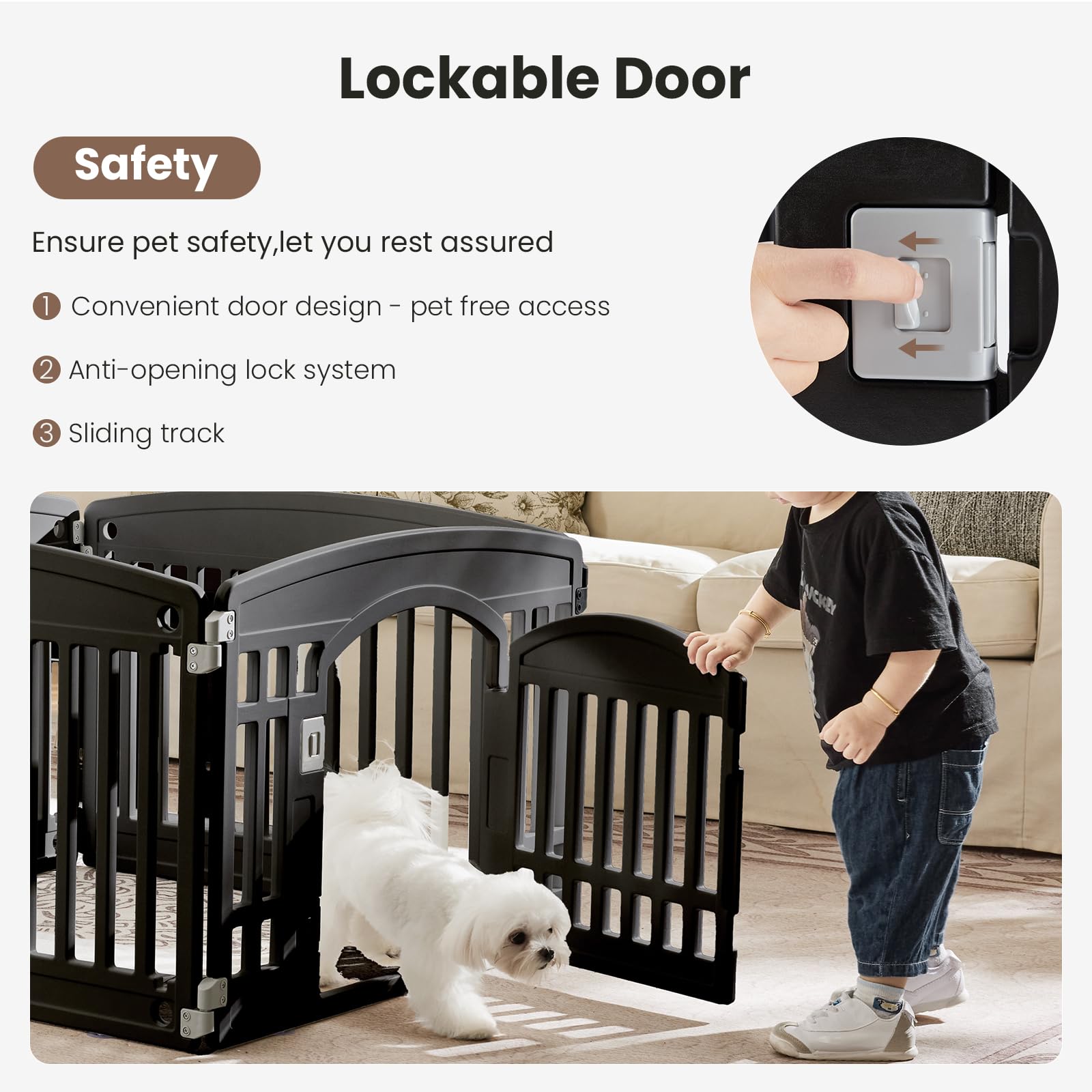 SMUG jaula perro barras 4cm: seguridad mejorada para evitar que el perro pase la cabeza.