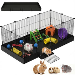SNAAT jaula cobaya con forro impermeable exterior protege mordiscos y facilita la limpieza