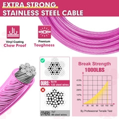 Snagle Paw cable con resorte amortiguador para reducir tirones.