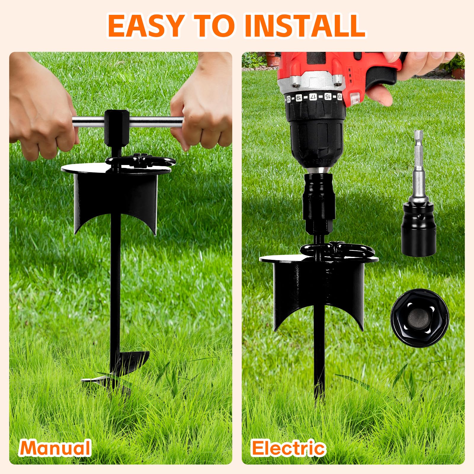 Snagle Paw lock-cap-estaca-perro mantiene estable la estaca en suelo mojado