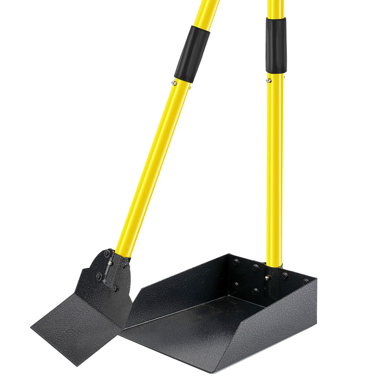 Snagle Paw pooper scooper con mango ajustable para mayor alcance.