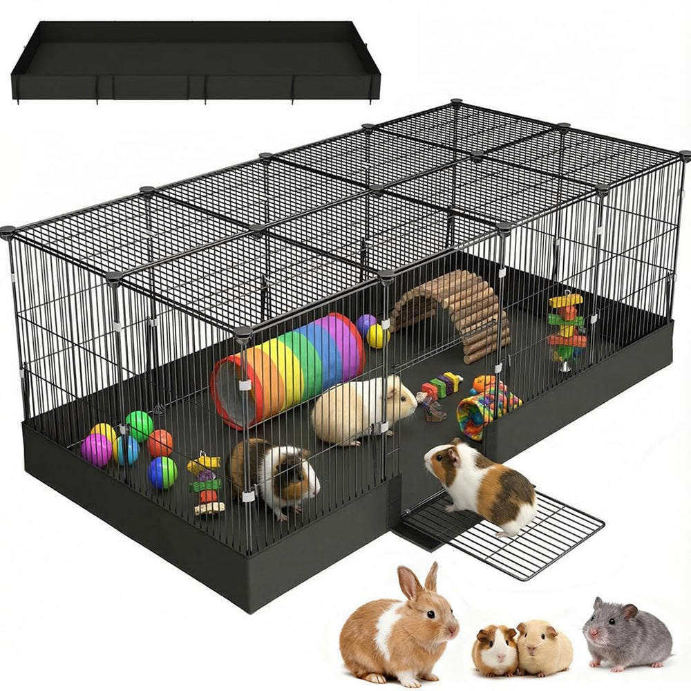 SNAAT jaula cobayas con forro impermeable, protección duradera para mascotas activas.