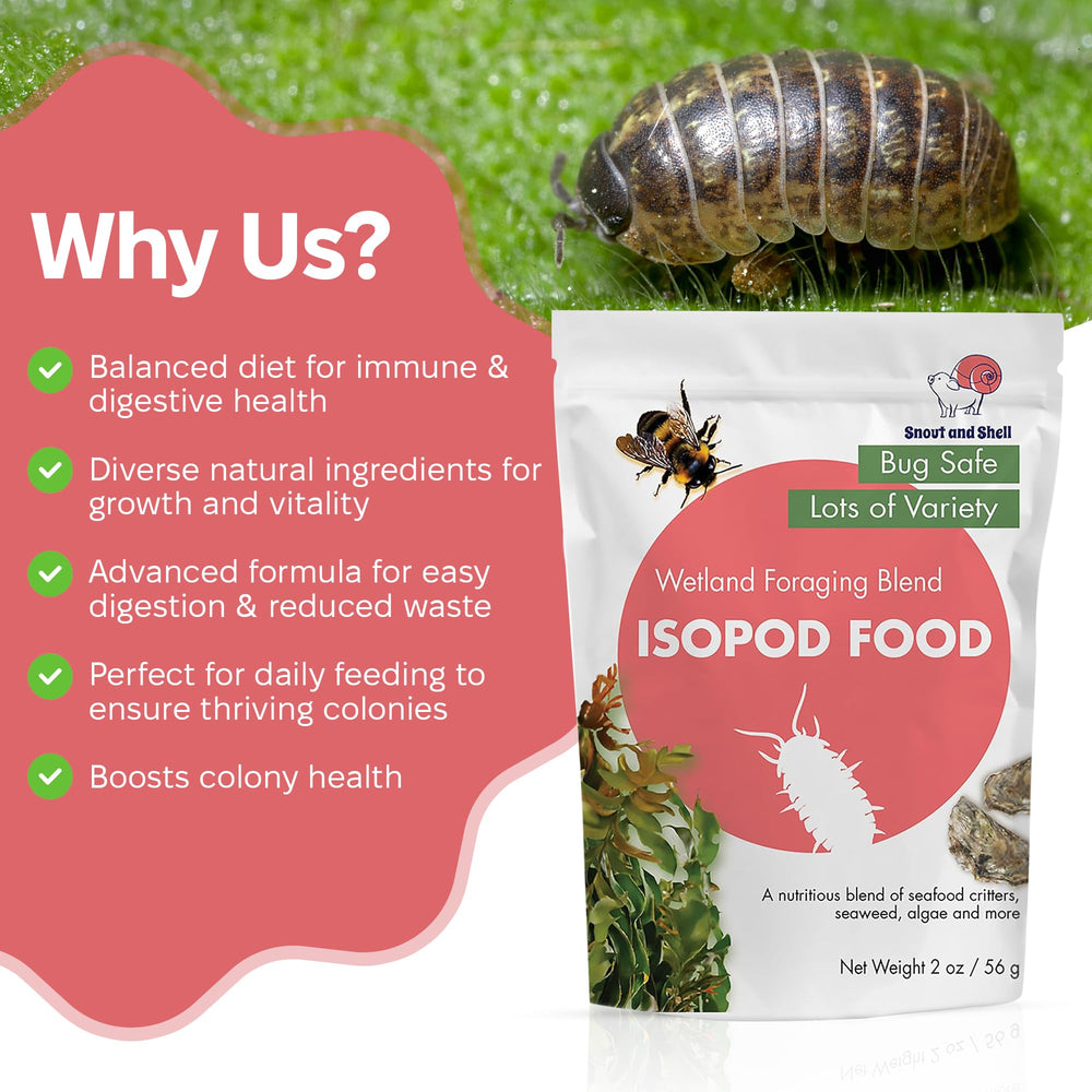Snout and Shell: dieta bioactiva para isópodos, fácil de medir y administrar.