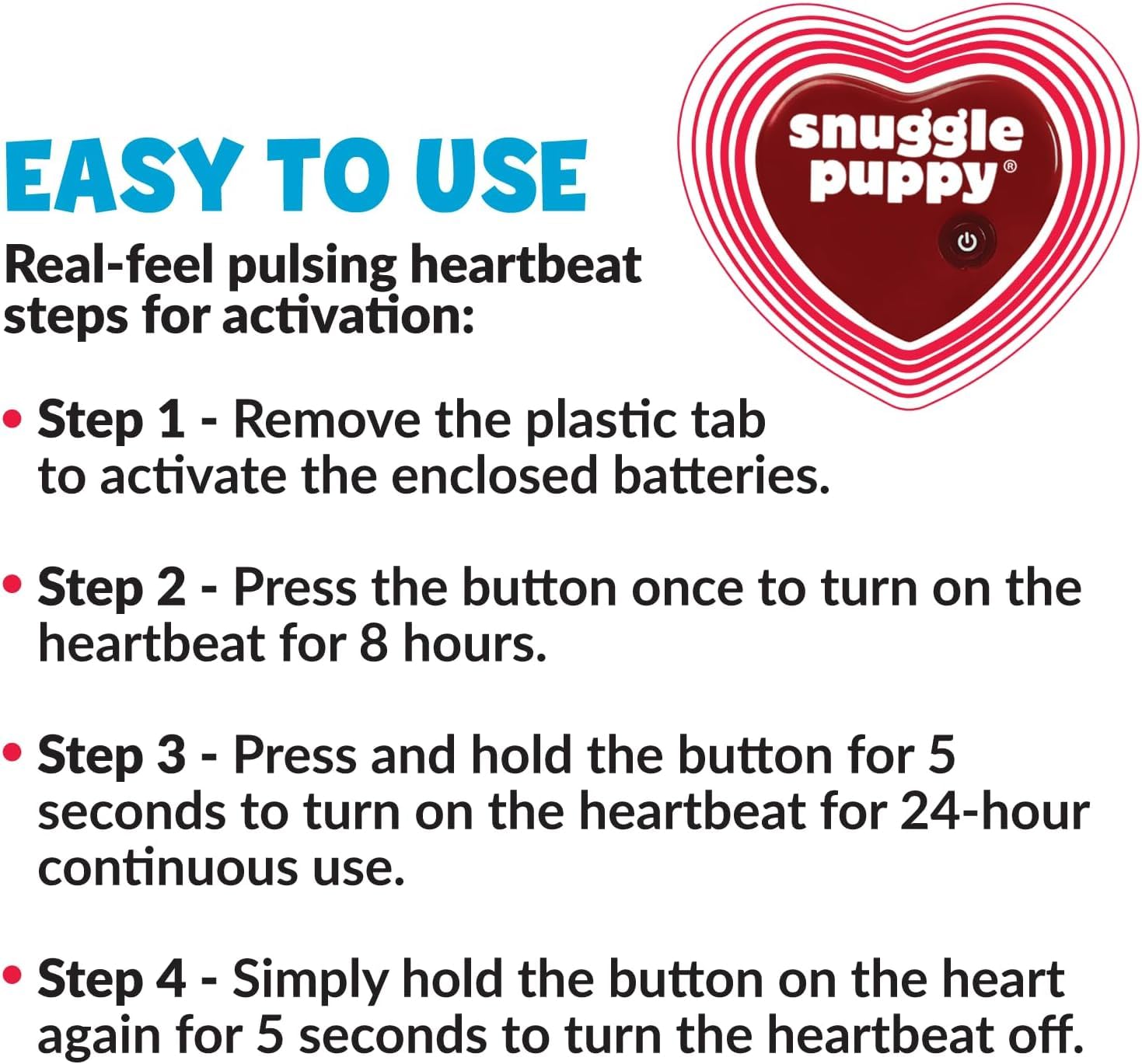 Batería de larga duración de Snuggle Puppy para uso continuo