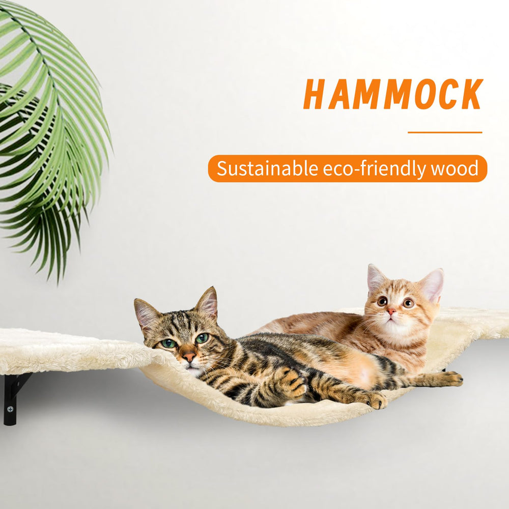 Sobly hamaca de gato en madera, momento de relajación elevado.