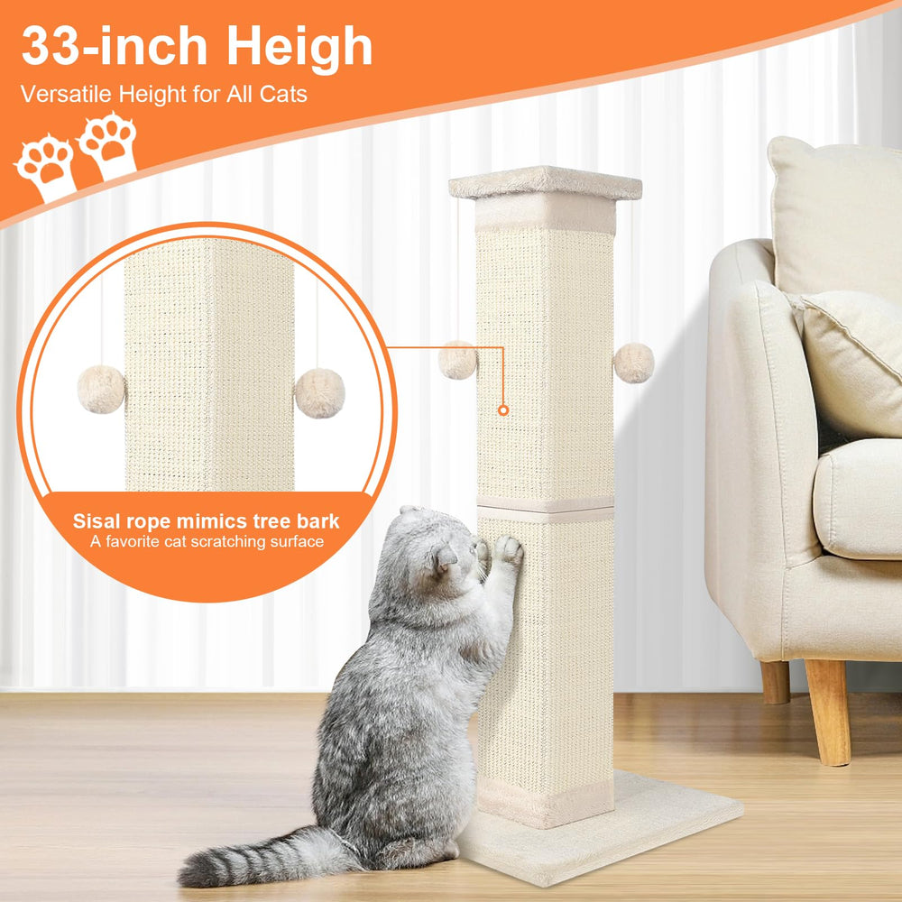SOCATER gato disfrutando del poste para rascar sin dañar muebles
