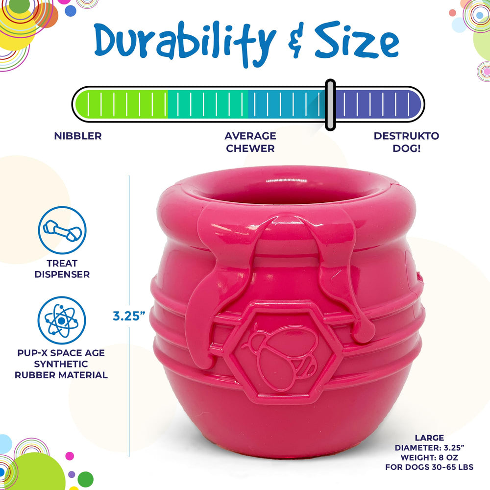 SodaPup Honey Pot, apto para lavavajillas y fácil de limpiar.