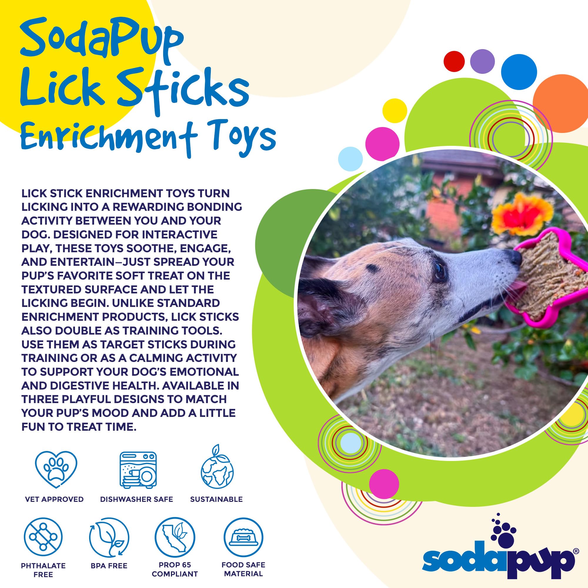 SodaPup Lick Sticks eToy ideal para entrenamiento y refuerzo.