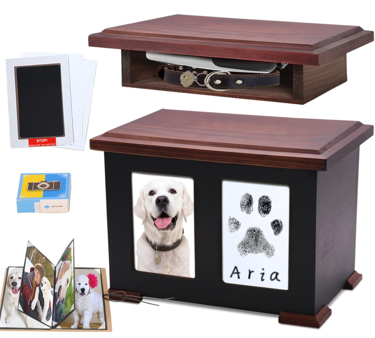 Sofunii urna para perro: huellas y kit de recuerdo para preservar memorias.