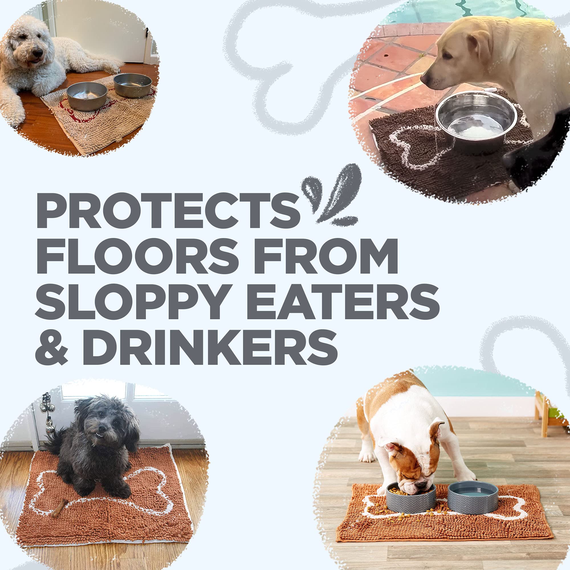 Soggy Doggy Slopmat chenille suave cuida las patas de tu perro.