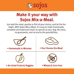 SOJOS Mix-A-Meal sin aditivos ni conservantes, natural y seguro