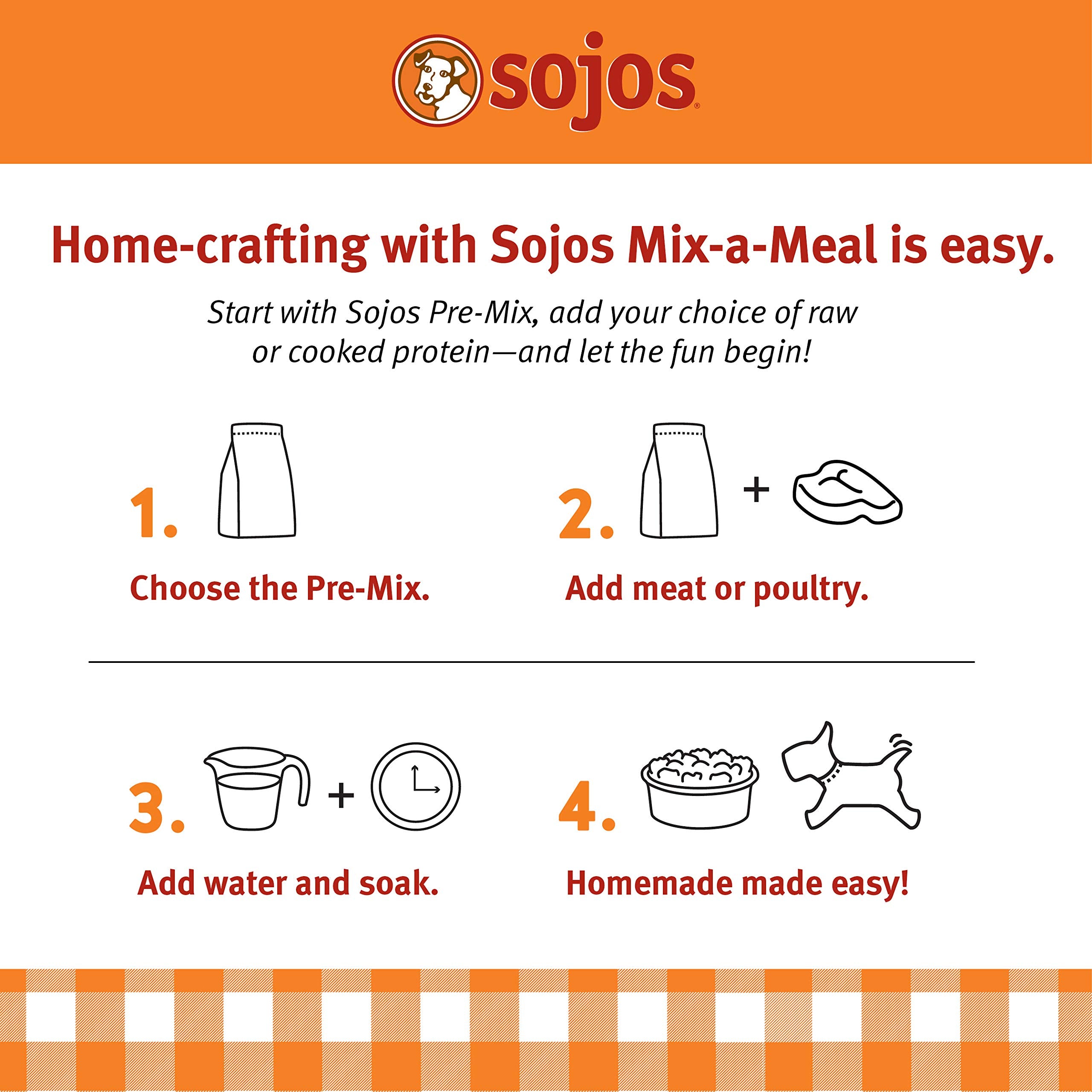 SOJOS Mix-A-Meal versión sin granos para dieta flexible