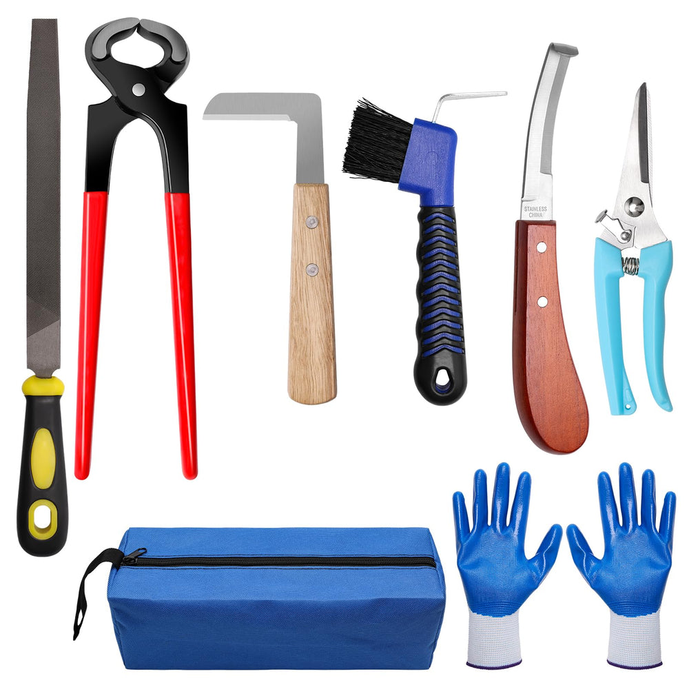 Solaradgy kit herramientas cascos 10 pulgadas, conjunto completo para cuidado de cascos.