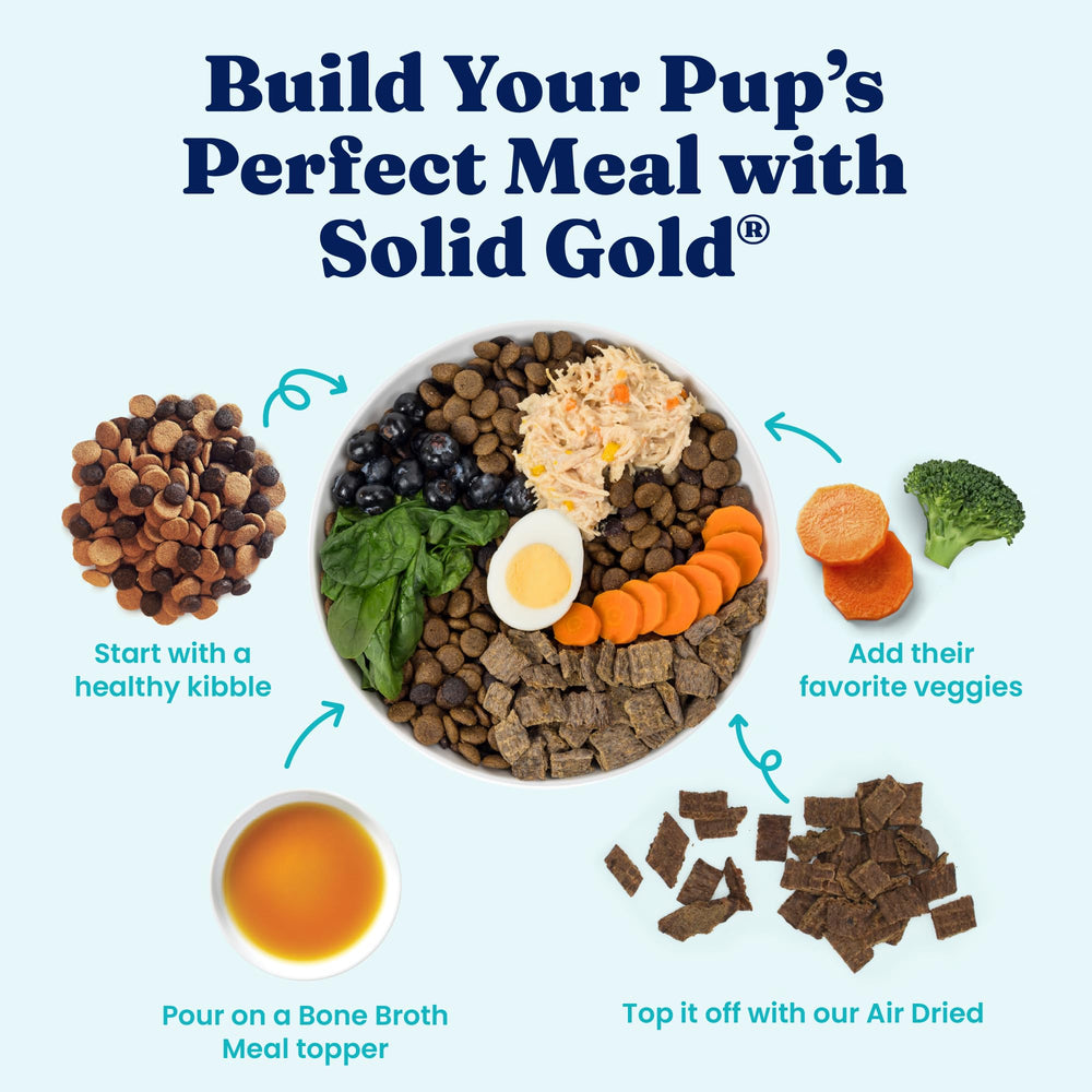 Solid Gold Caldo de Huesos para Perros, sabor natural que agrada a los perros.