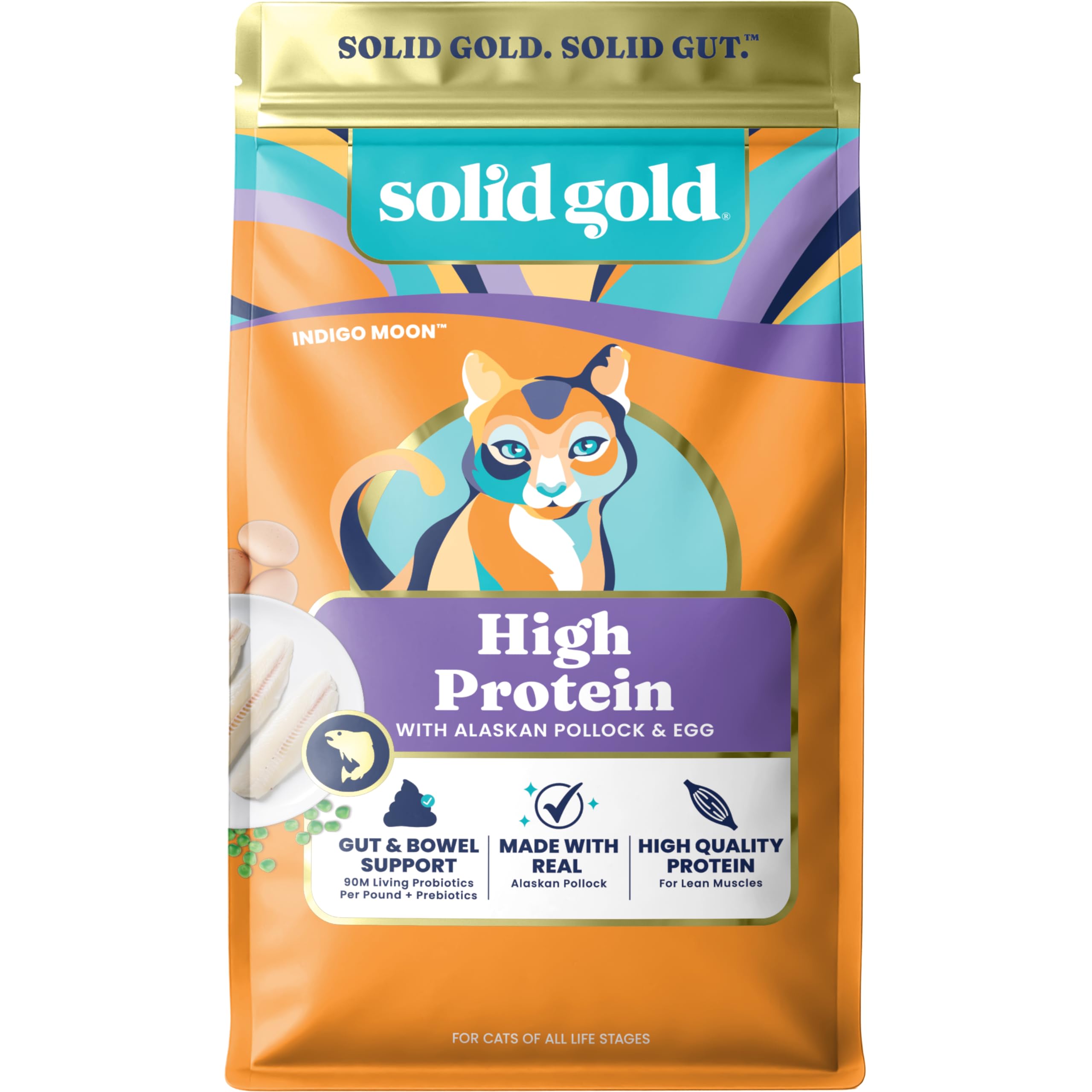 Solid Gold croquetas de pollock Alaska para energía diaria del gato