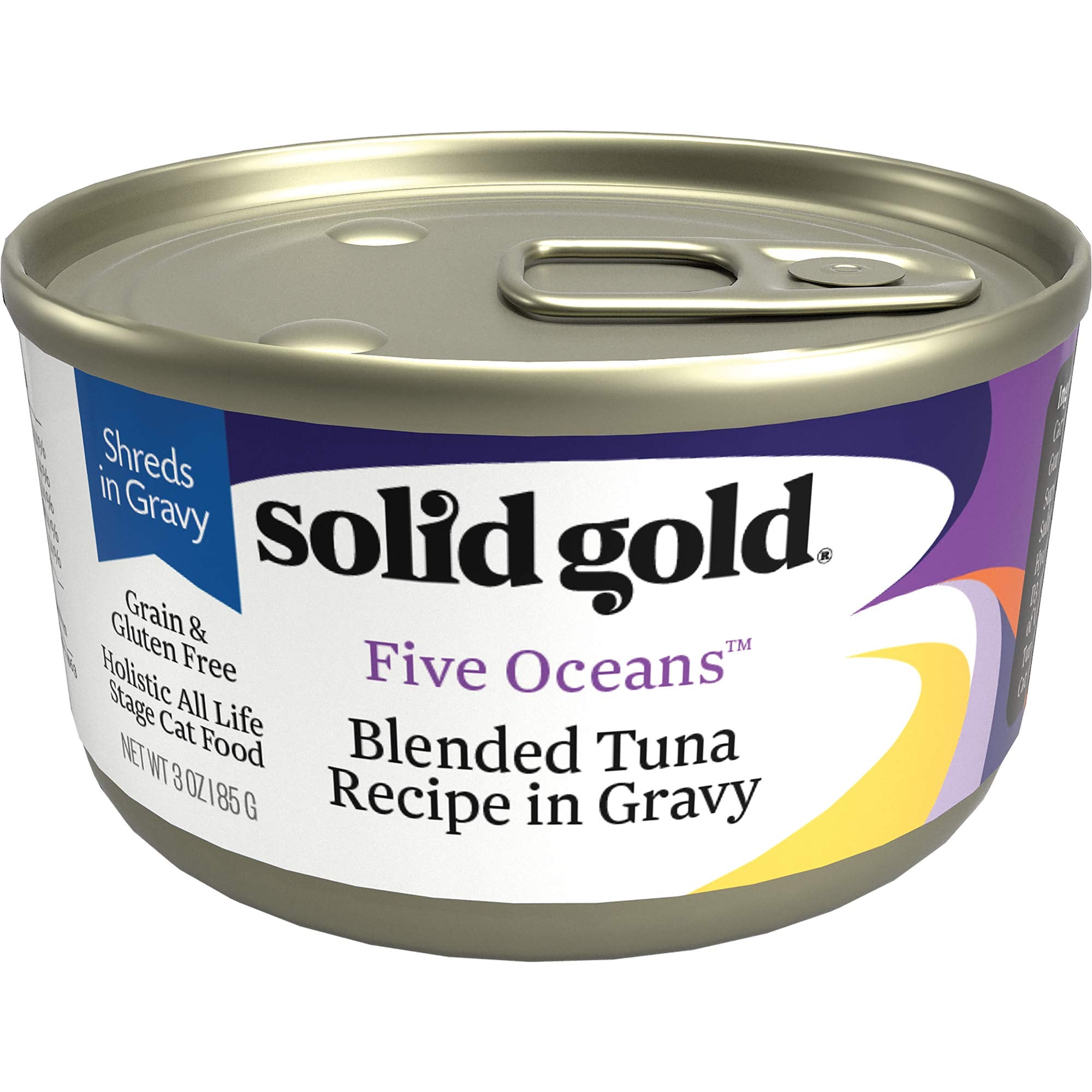 Solid Gold alimento húmedo en cuenco para gatos, salsa sabrosa.