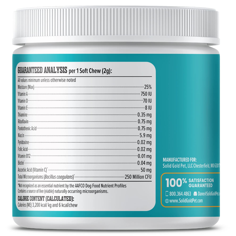 Solid Gold Dog Multivitamin, sabor que agrada a perros exigentes y facilita la administración.