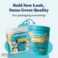 Solid Gold Dog Multivitamin, masticables digestivos con Bacillus coagulans para mejor absorción.