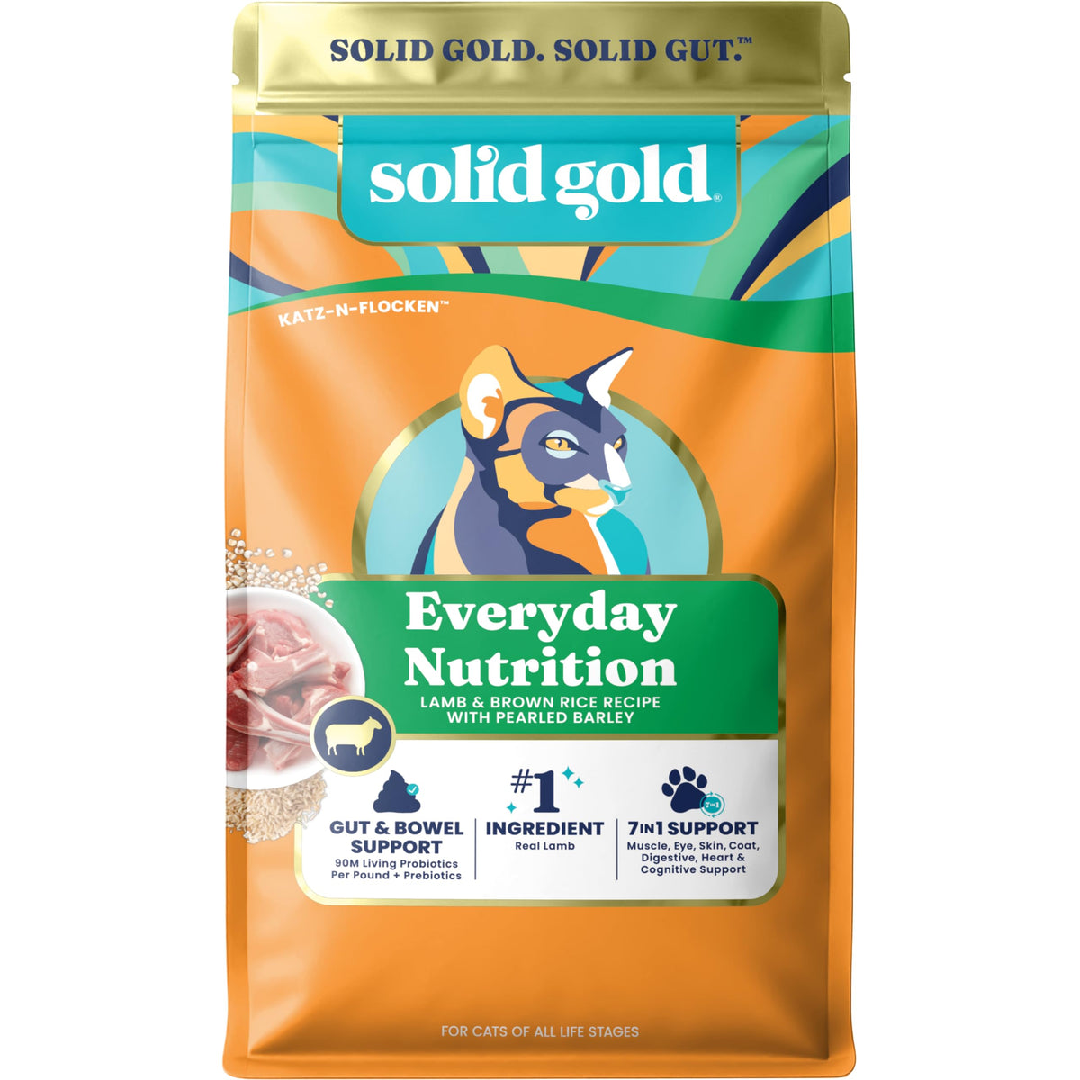 Solid Gold Katz-N-Flocken croquetas de cordero para gato, digestión suave