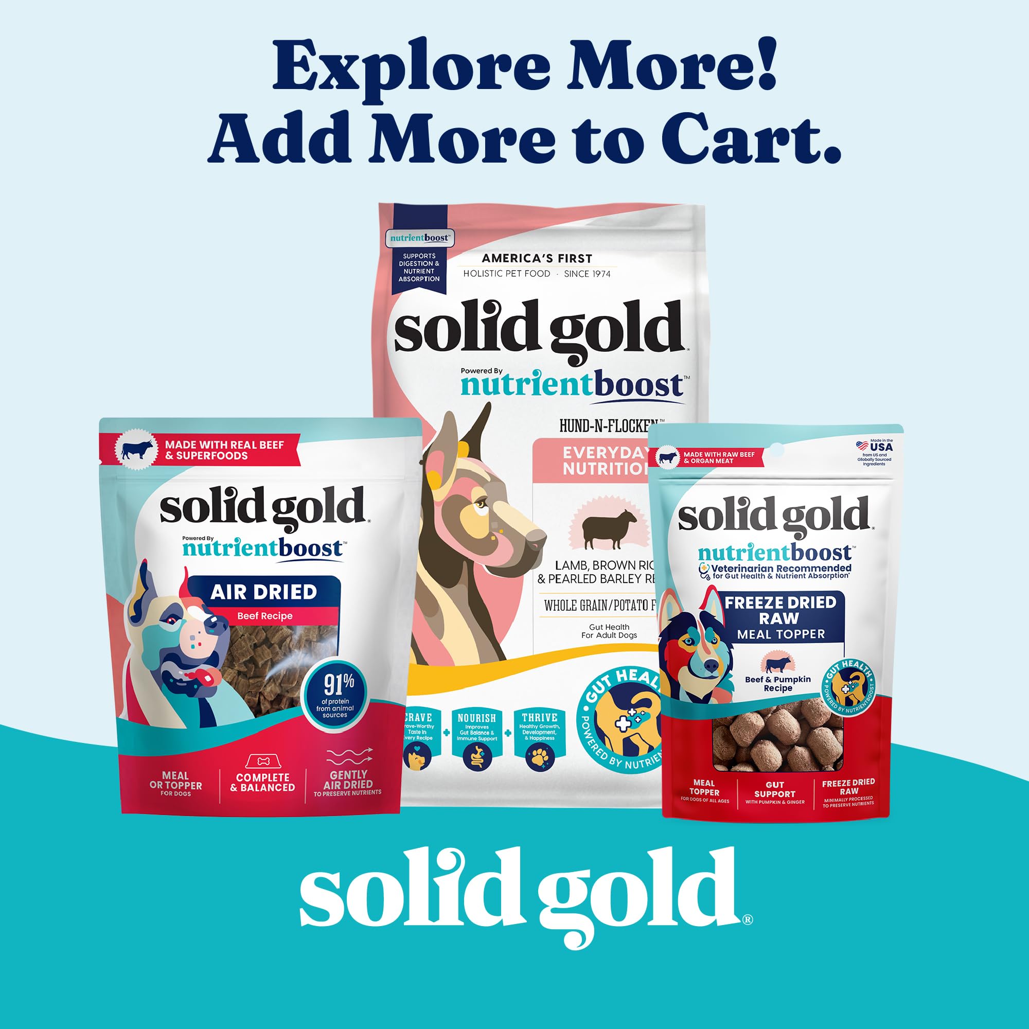 Solid Gold lata digestiva-energía, experiencia alimentaria suave y estable.