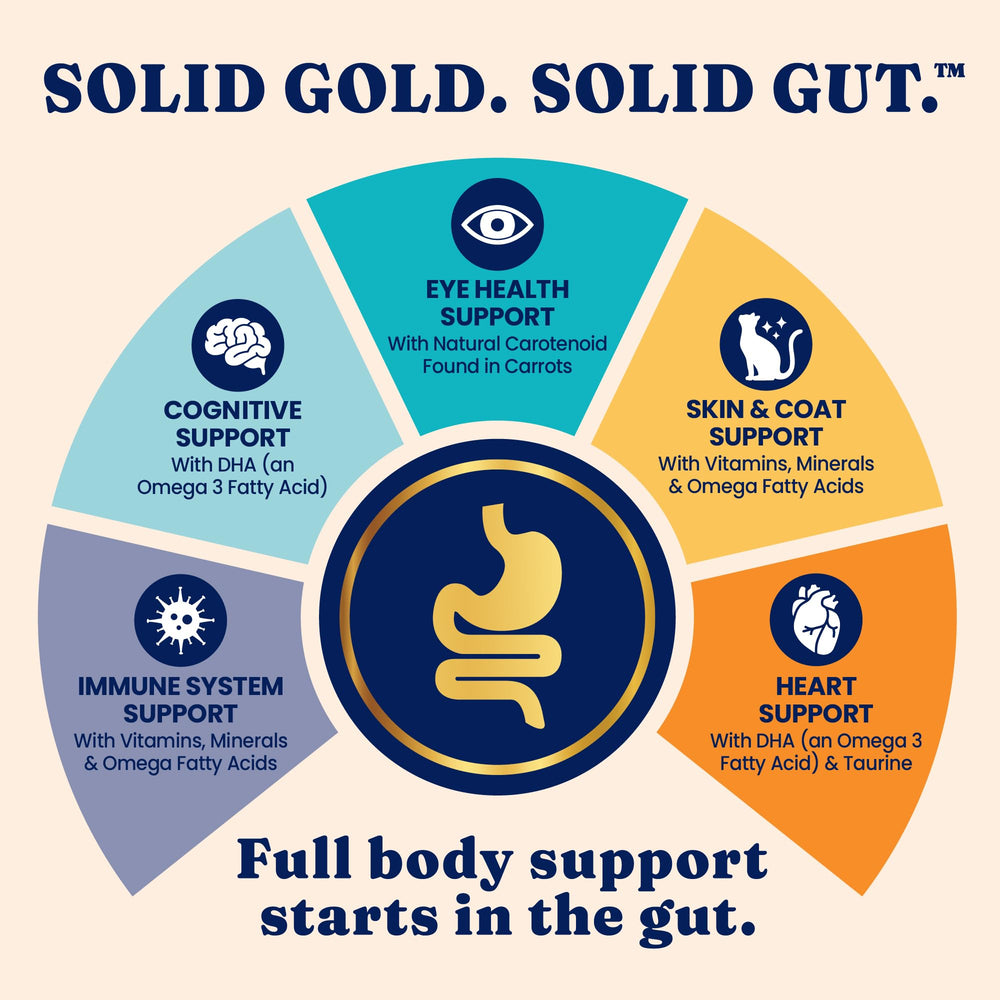 Solid Gold SeaMeal Squeeze: formulación sin granos, apta para gatos sensibles.