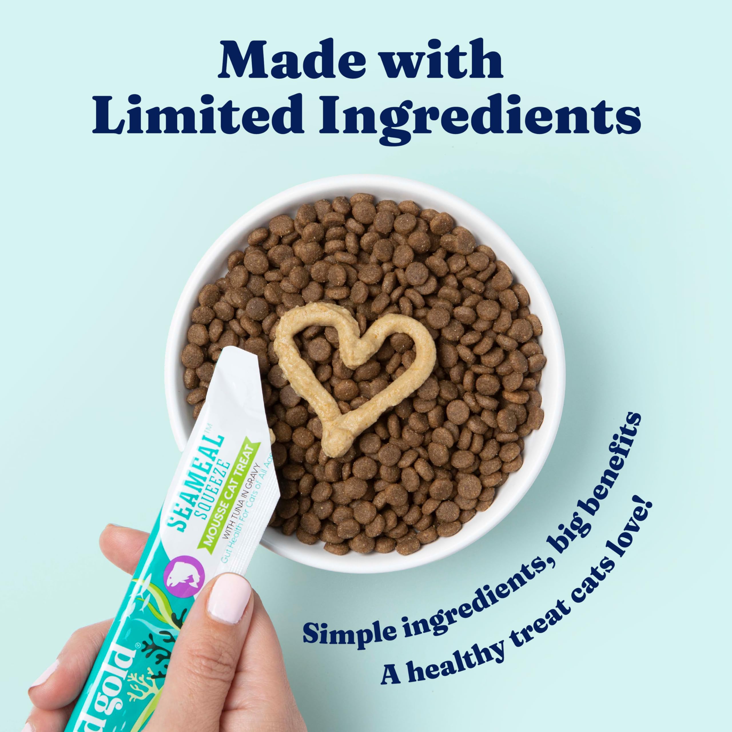 Solid Gold SeaMeal Squeeze: textura cremosa, ideal como topper sabroso en la comida.