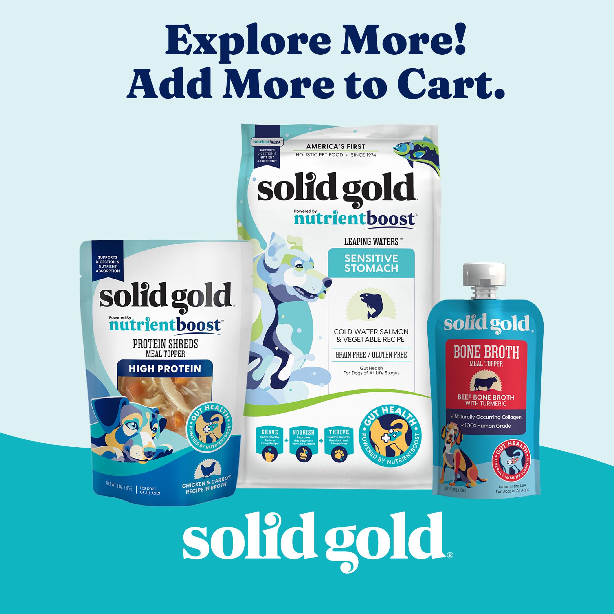 Solid Gold sabor y dieta flexibles para perros exigentes.