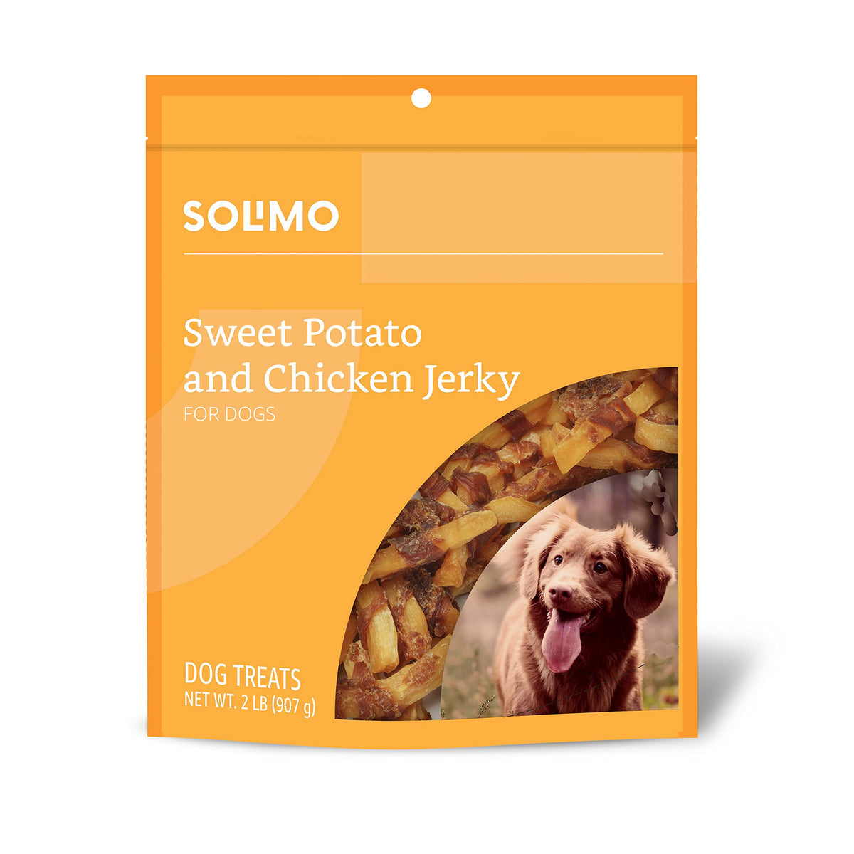 Premios Solimo para perros con camote y pollo, bolsa de 2 libras