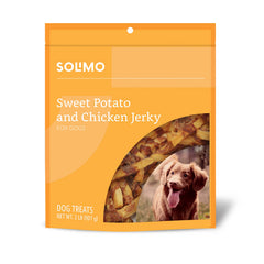 Premios Solimo para perros con camote y pollo, bolsa de 2 libras