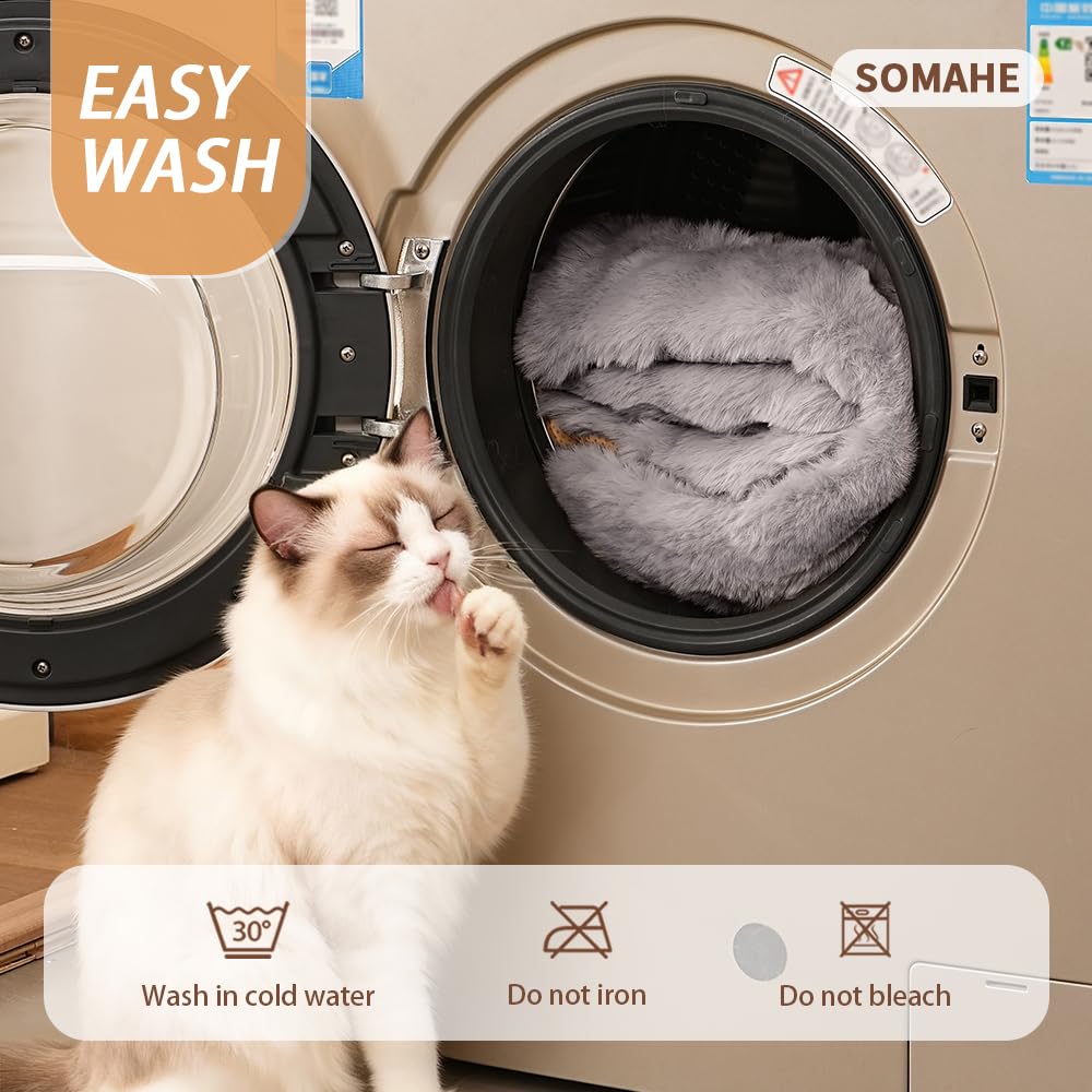 SOMAHE cama-gato para-viaje-compacta: ideal para desplazamientos y almacenamiento.