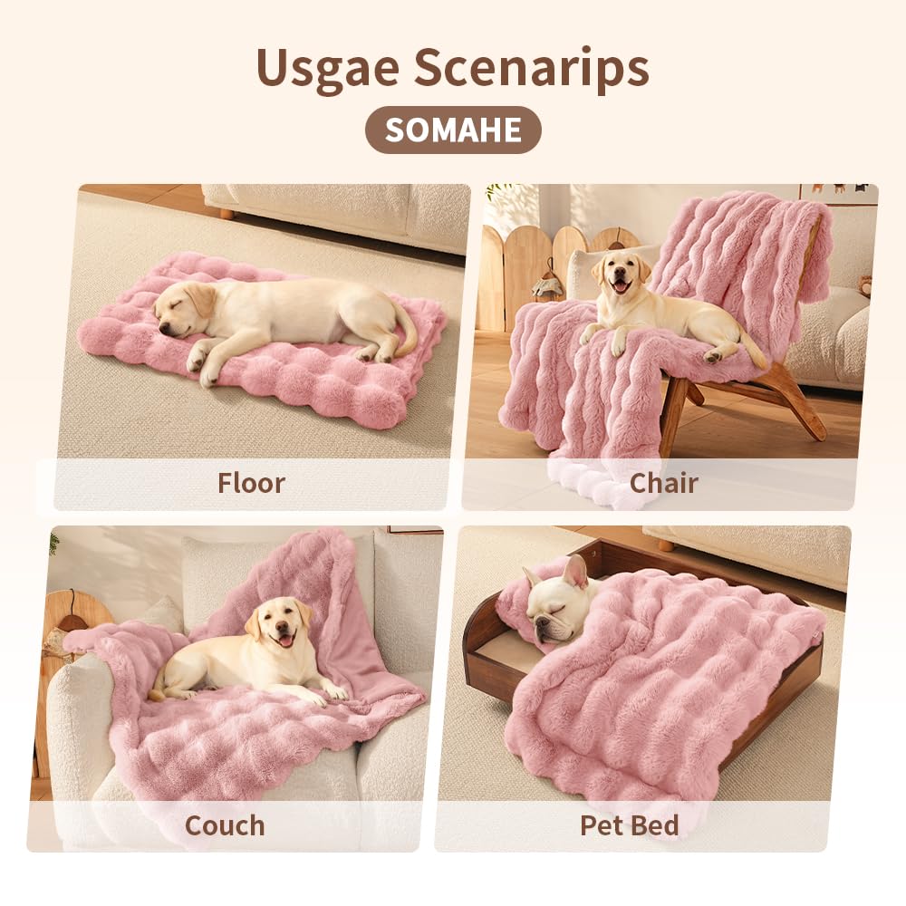 Manta SOMAHE para coche, rosa, ideal como funda de asiento