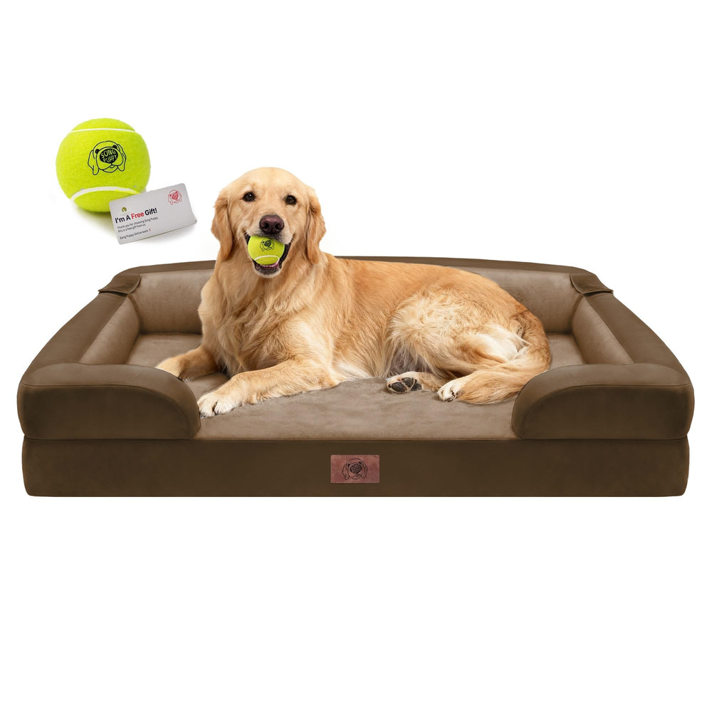 Cama ortopédica Song Puppy para perros grandes, vista general suave y estable para dormir.
