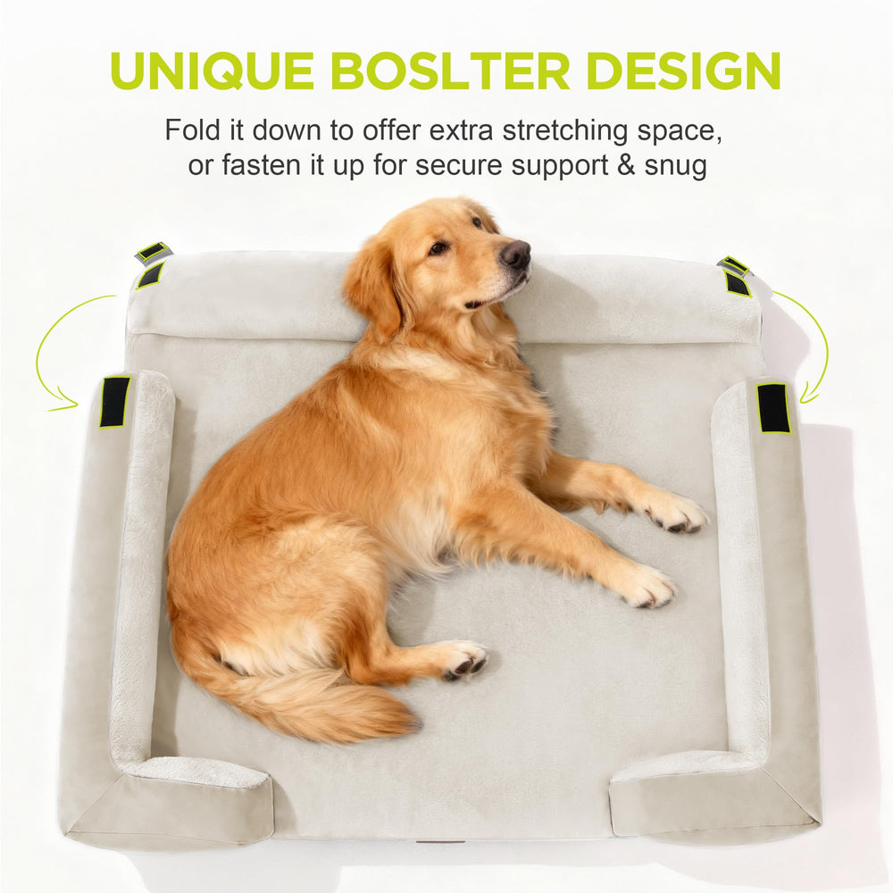 Cama Song Puppy XL, refuerzo desmontable con Velcro para acceso cómodo.