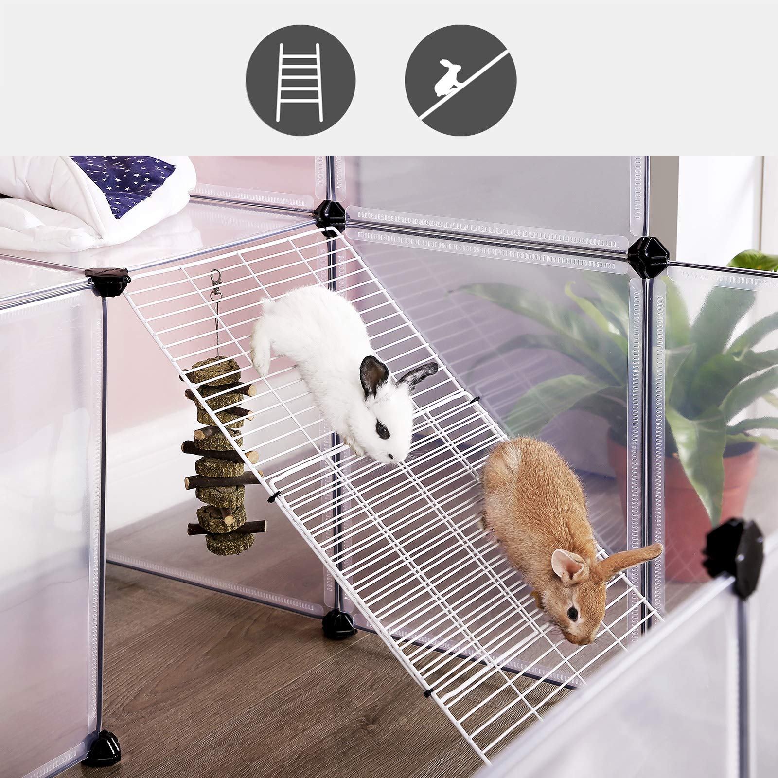 SONGMICS Cobaya espacio amplio para juego e exploración interior