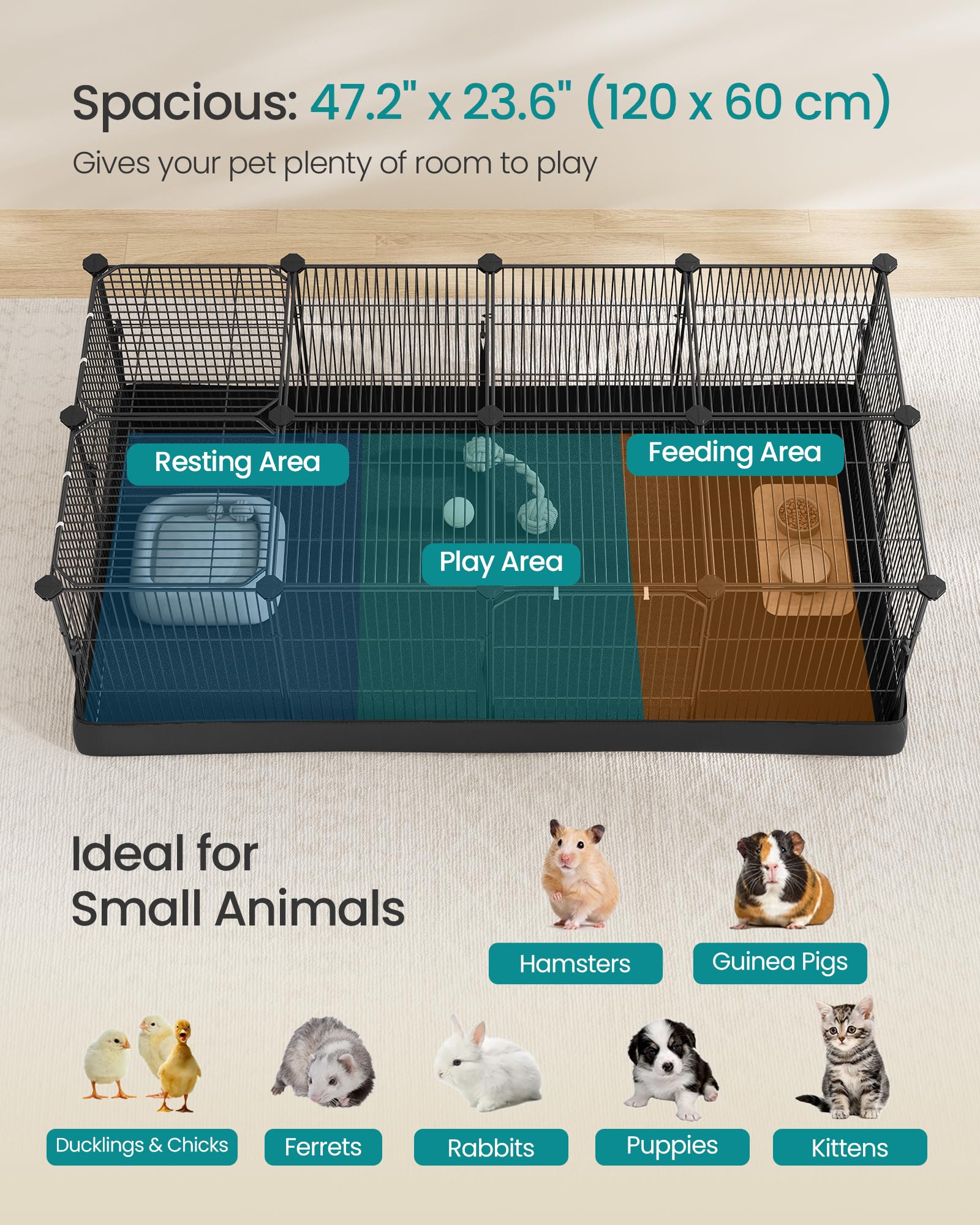 SONGMICS techo DIY con paneles para adaptar la zona de juego.