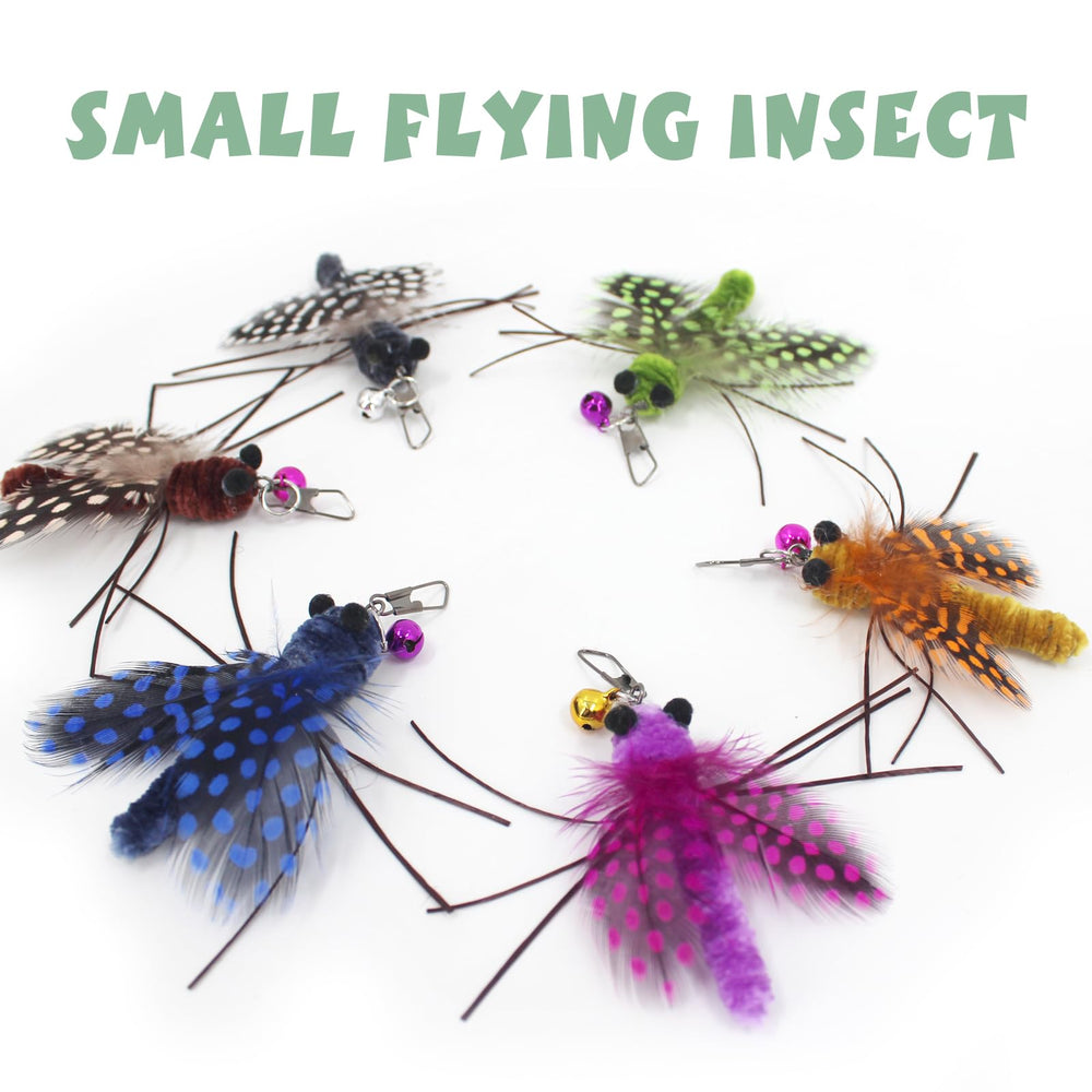 SONGWAY juguete insecto con plumas azules, perfecto para perseguir y ejercitarse.