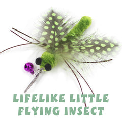SONGWAY juguete insecto con plumas verdes, fomenta juego diario y coordinación.