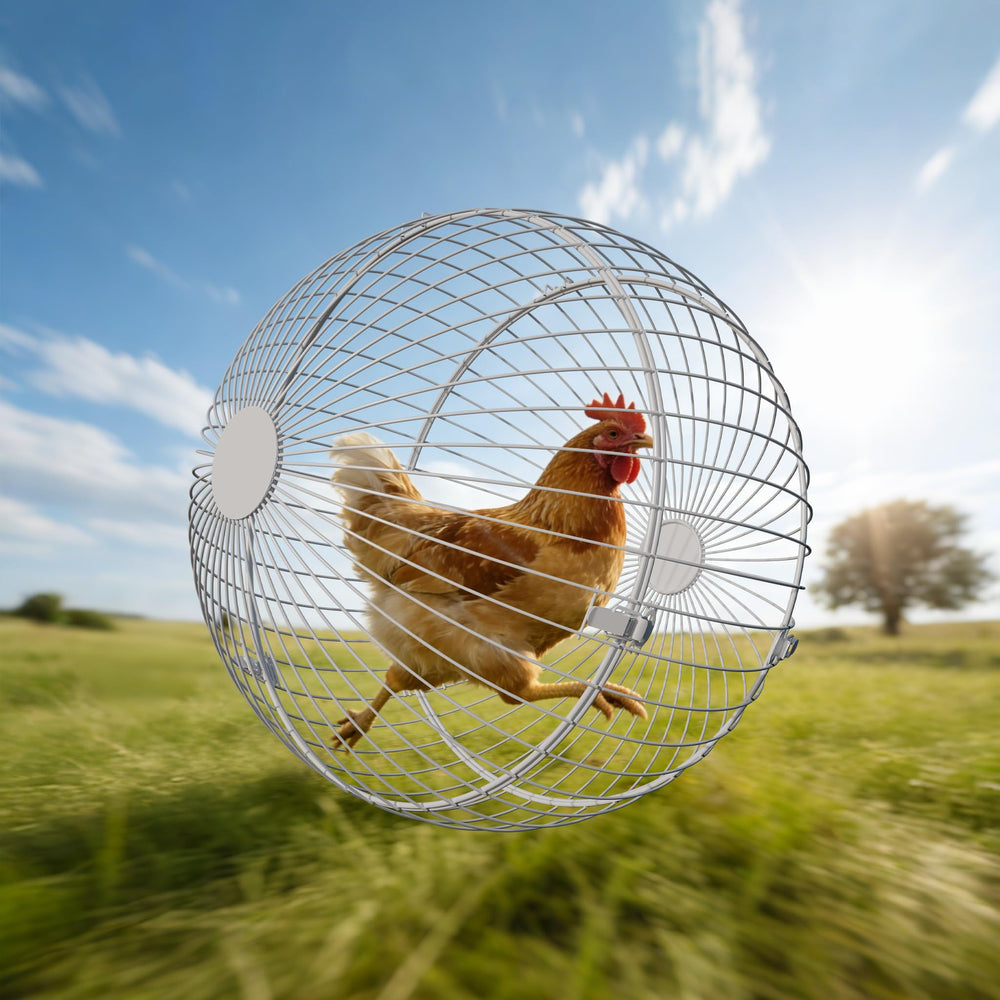 SorenCut jaula bola gallina rodante para ejercicio al aire libre.