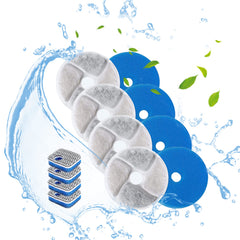 Filtro redondo de repuesto Soron para fuente de gatos, purifica el agua y reduce impurezas.