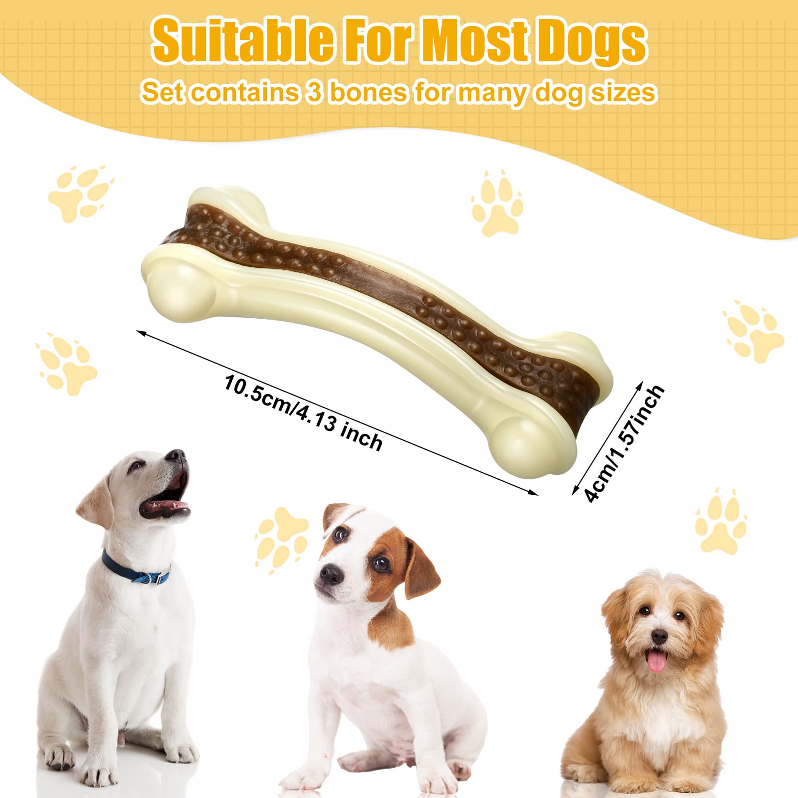 Mordedor de nylon para dientes ternera, apto para perros medianos y grandes.