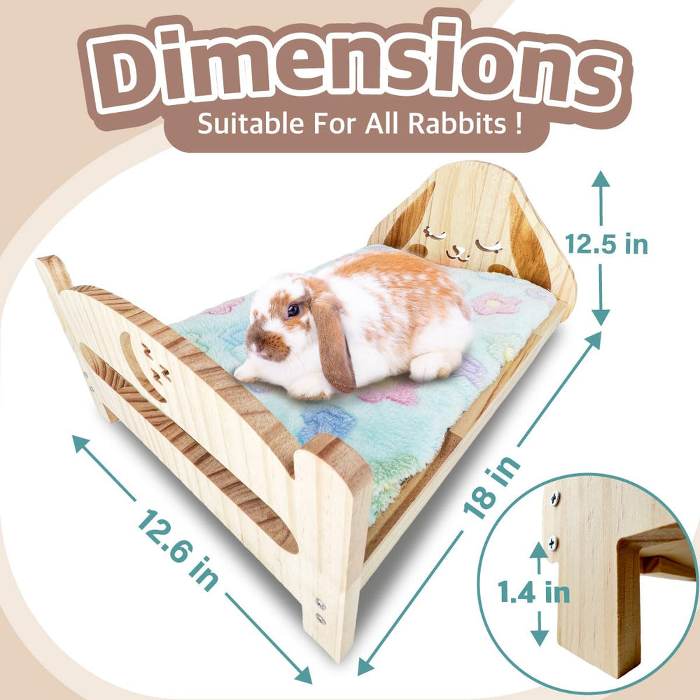 Diseño patentado facilita el montaje de la cama para conejo.